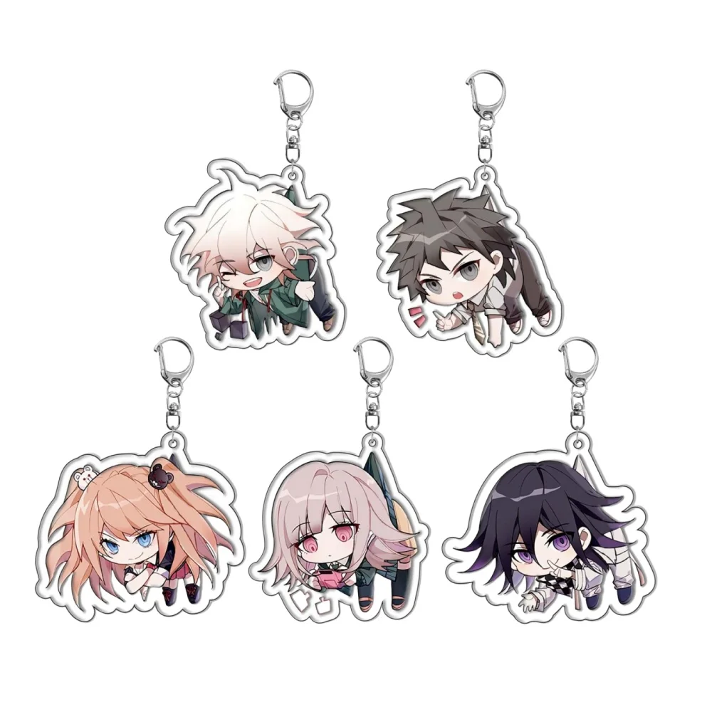 Hot Anime Danganronpa: Trigger Happy Havoc Cosplay Accessories Keychain Game Key Chain Pendant Cartoon Series Gifts About 6cm