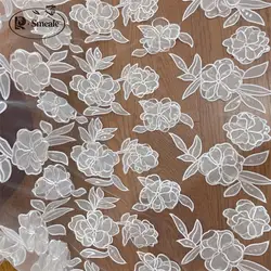3D Sequin Lace Fabric, Hand Sewing, Wedding Dress, Fashion Show, DIY, High-end Design,  White, RS4881, New
