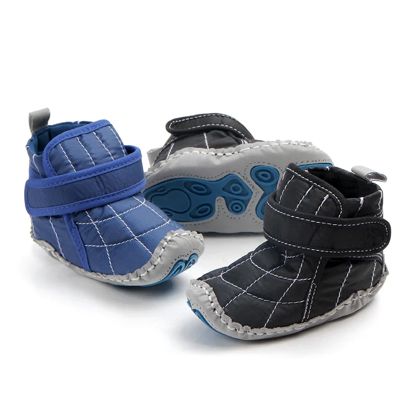 Autumn and winter warm models solid color wiring maze bottom non-slip baby toddler shoes wholesale 0970