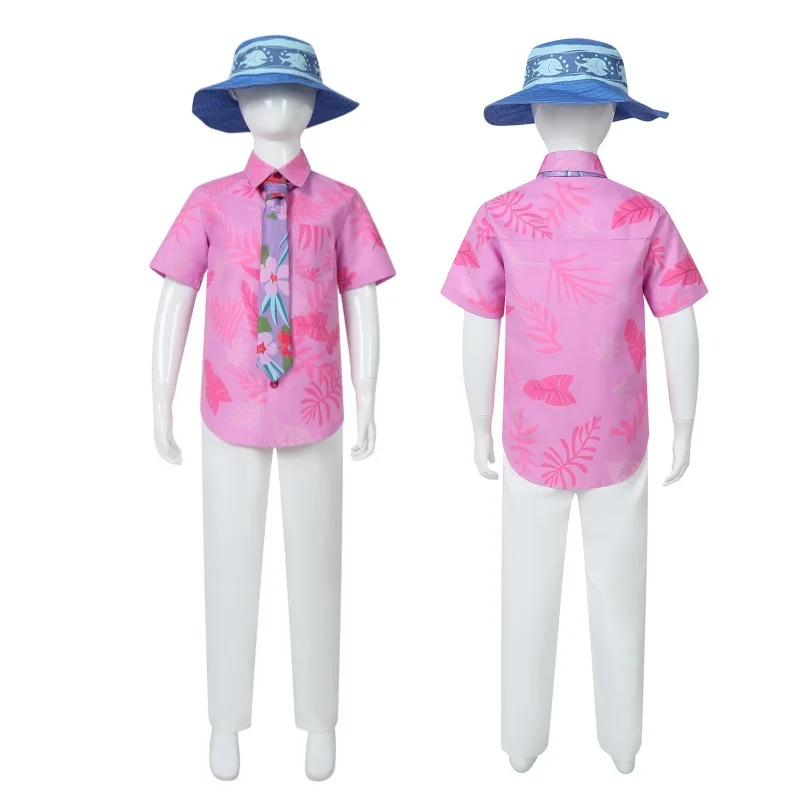

Zootopia 2 Nick Cosplay Costume Pink Shirt Pants Tie hat Set Halloween Anime Role Playing Outfit for Adult Child