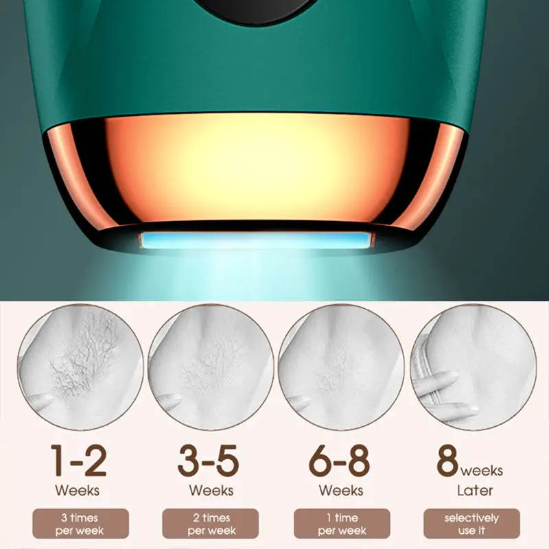 جهاز إزالة الشعر 990,000 ومضة IPL للنساء، آلة إزالة الشعر بالليزر غير المؤلمة لإزالة الشعر الدائم على الجسم والبيكيني والوجه