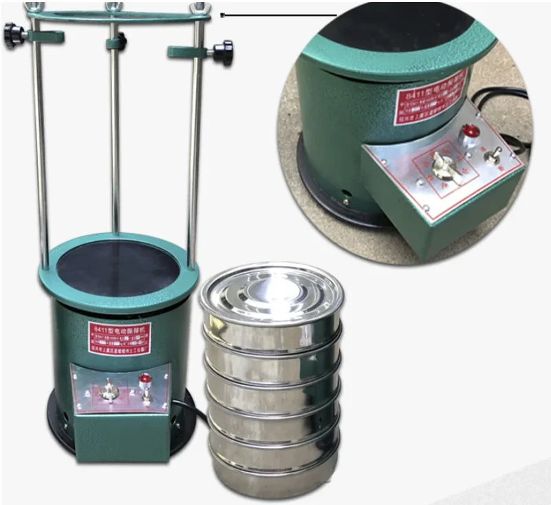 30CM Diameter 8411 Type Electric Vibrating Screen Machine Sieve Shaker Machine 220V+2 PCS Sieves
