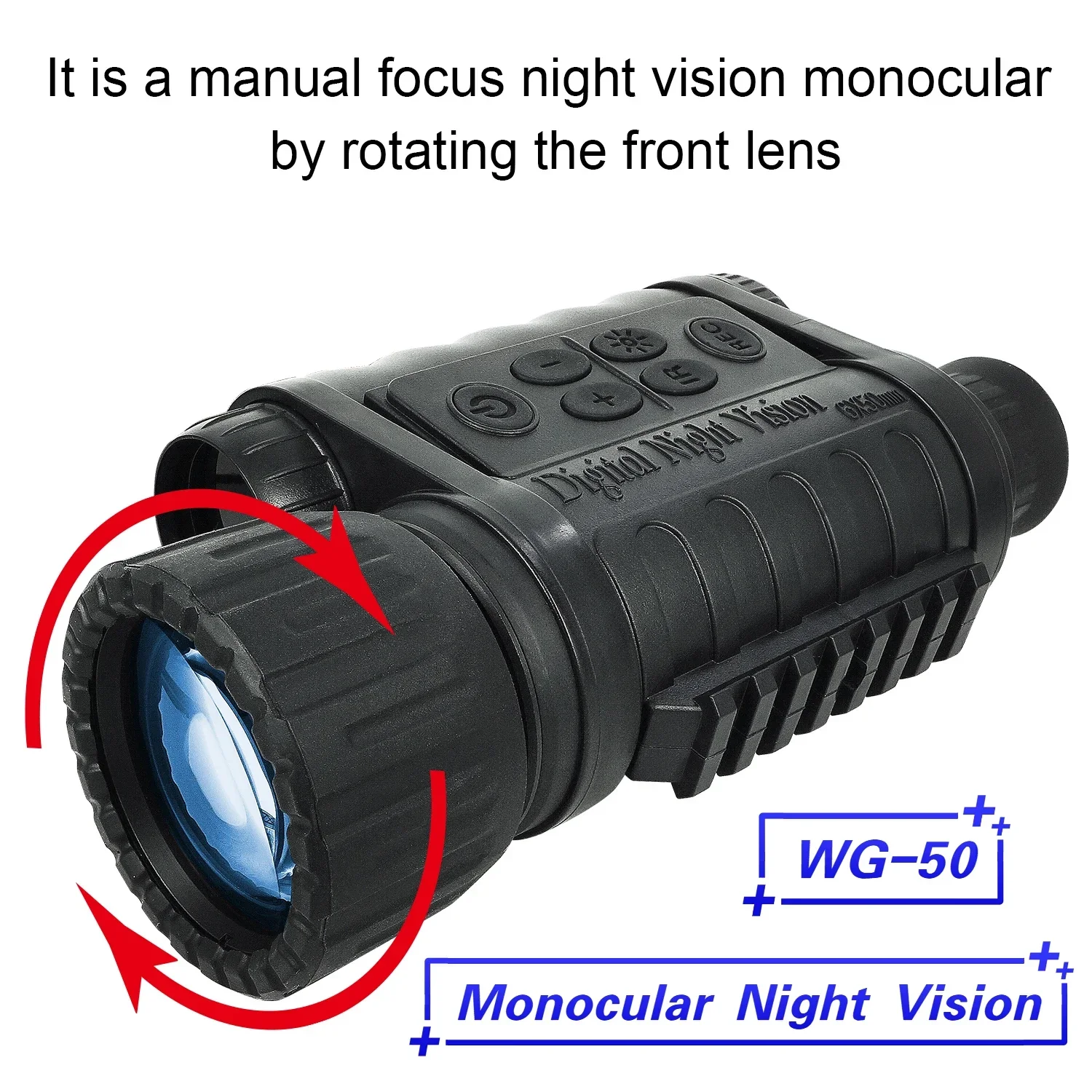 Night Vision Monocular Telescope 12MP HD 720P Video 1.5inch Screen Portable Digital 5X Zoom Infrared Night Vision Support WIFI