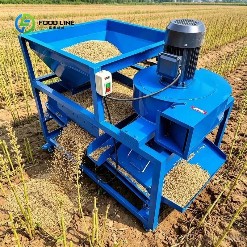 Customized Sunflower Seed Sorting Machine Double Layer Vibrating Screen High Efficiency