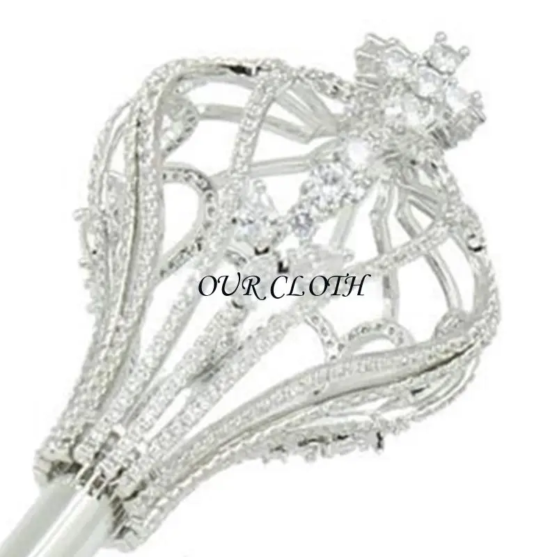 Luxury Rhinestones Royal Scepter Costume Prop For Princess Pageants Wedding Event And Christmas Celebrations Y1AC
