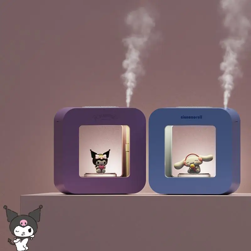 

Увлажнитель воздуха Sanrio Kuromi Cinnamoroll, зарядка через USB, бытовой распылитель для комнат с кондиционером, студенческий стол, автомобильный подарочный орнамент