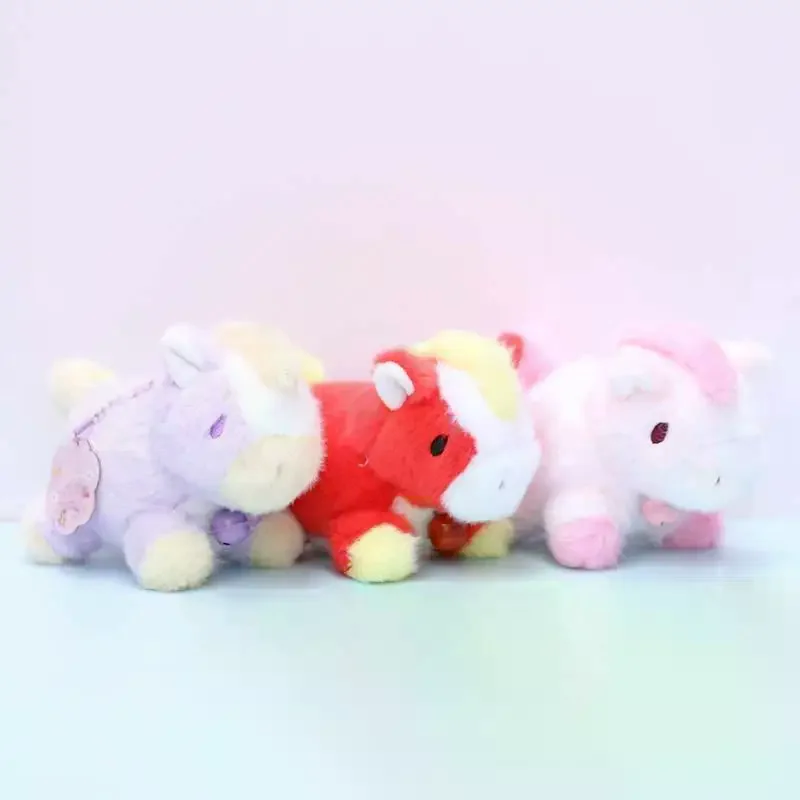 1 pz amore pony portachiavi 12 cm simpatico cavallo ciondolo in peluche donne kawaii portachiavi auto decorazione sacchetto regalo accessori