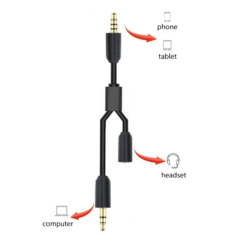 Nylon Braided Chat Link Audio Adapter Cable Replacement for PS4 Xbox One Compatible with HD60S HD60 Pro  Capture Card