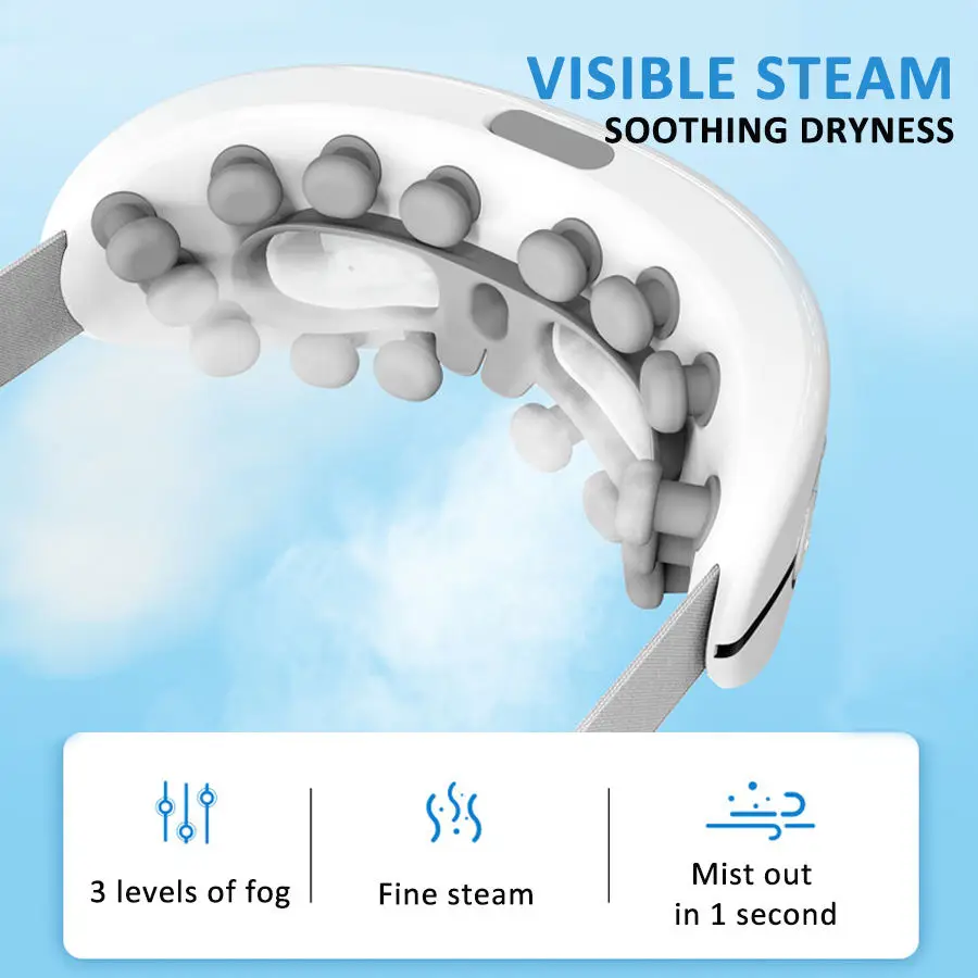 Swoson elétrico 3d cuidados com os olhos dispositivo de beleza inteligente vapor máscara de olho ems instrumento de beleza cuidados com a pele levantamento endurecimento massageador de olhos