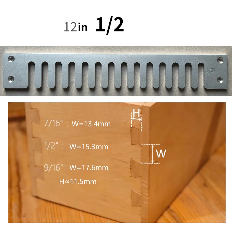 12inch Dovetail Template Router Template Kit Template Drawing  Woodworking Carpenter Tools