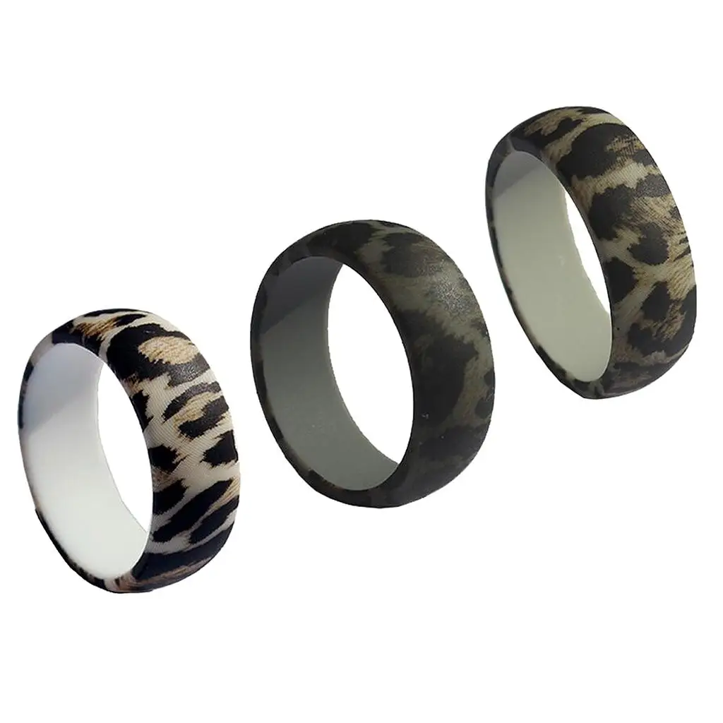 Silicone Wedding Ring Wide Durable Rubber Band Fashion Accessory for Outdoor Activities and Gym