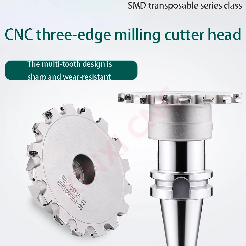 

CNC T-slot three-sided edge milling cutter head SMD CNC insert end face milling cutter head 80/100/125/160/200