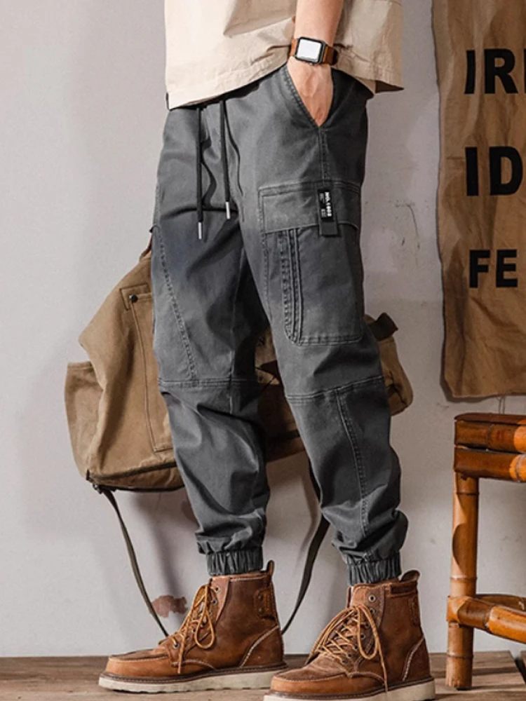 Pantalon cargo rétro High Street, pantalon à jambe droite, pantalon hipster Rule