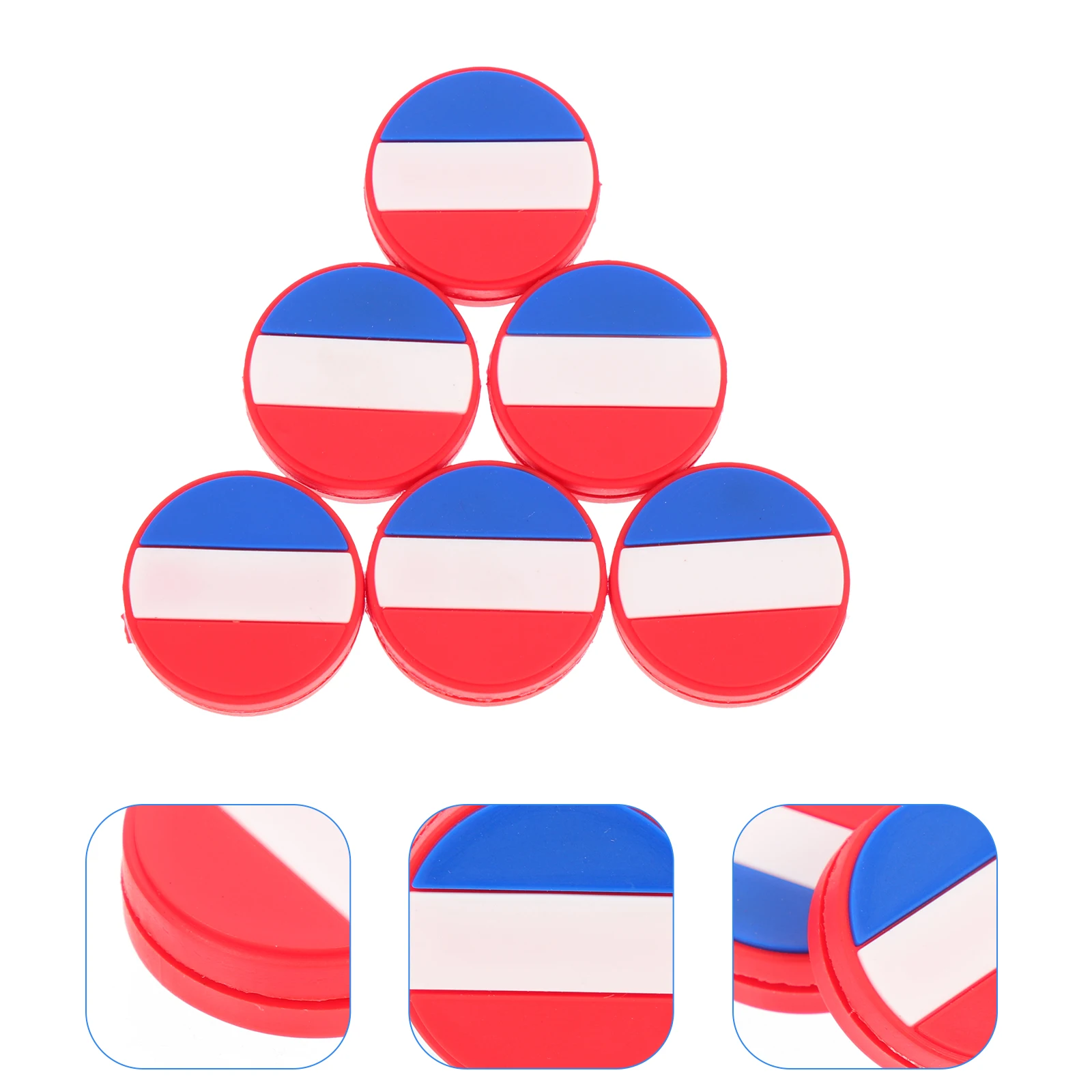 6 قطعة مضرب تنس سيليكون مخمدات الاهتزاز العلم الوطني مصممة ممتص الصدمات مضرب مستقر ملحقات التنس #2