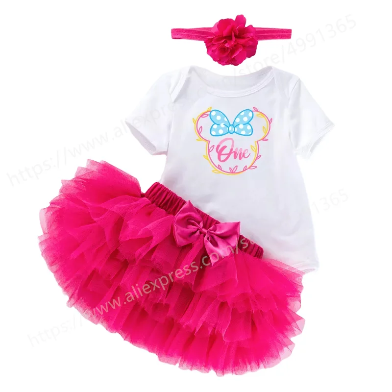 Baby Girl Birthday Dress Outfits 1st Birthday Princess Tutu Skirt Girls Dresses 1 Year Old Xmas Party Dresses