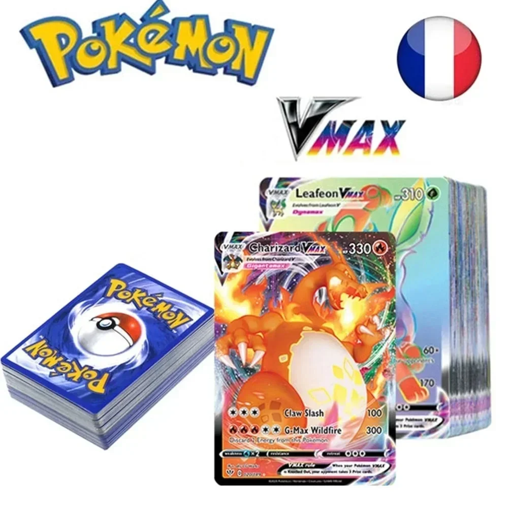 20 шт. карты покемонов GX Tag Team Vmax Mega Shining Французская игра Battle Carte Коллекция английских карт игрушки подарки для детей