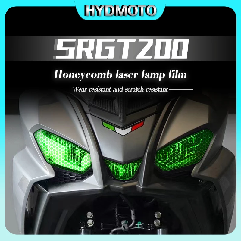 For Aprilia SRGT200 headlight taillight film honeycomb laser light film transparent smoked black protective film modified parts