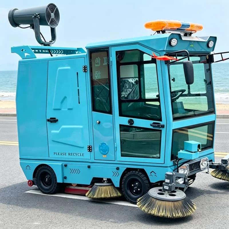 Ride on Sweeper Industrial Ride on Road Sweeper Customized Sale for Airport Runway Shopping Mall Campus Outdoor Street Sweeping