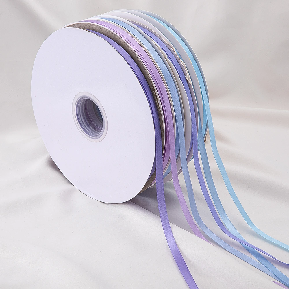 1 ロール (≈100 ヤード) 幅 6 ミリメートルリボン工芸品結婚式の装飾 DIY グログランリボン弓ギフトカードラッピング用品