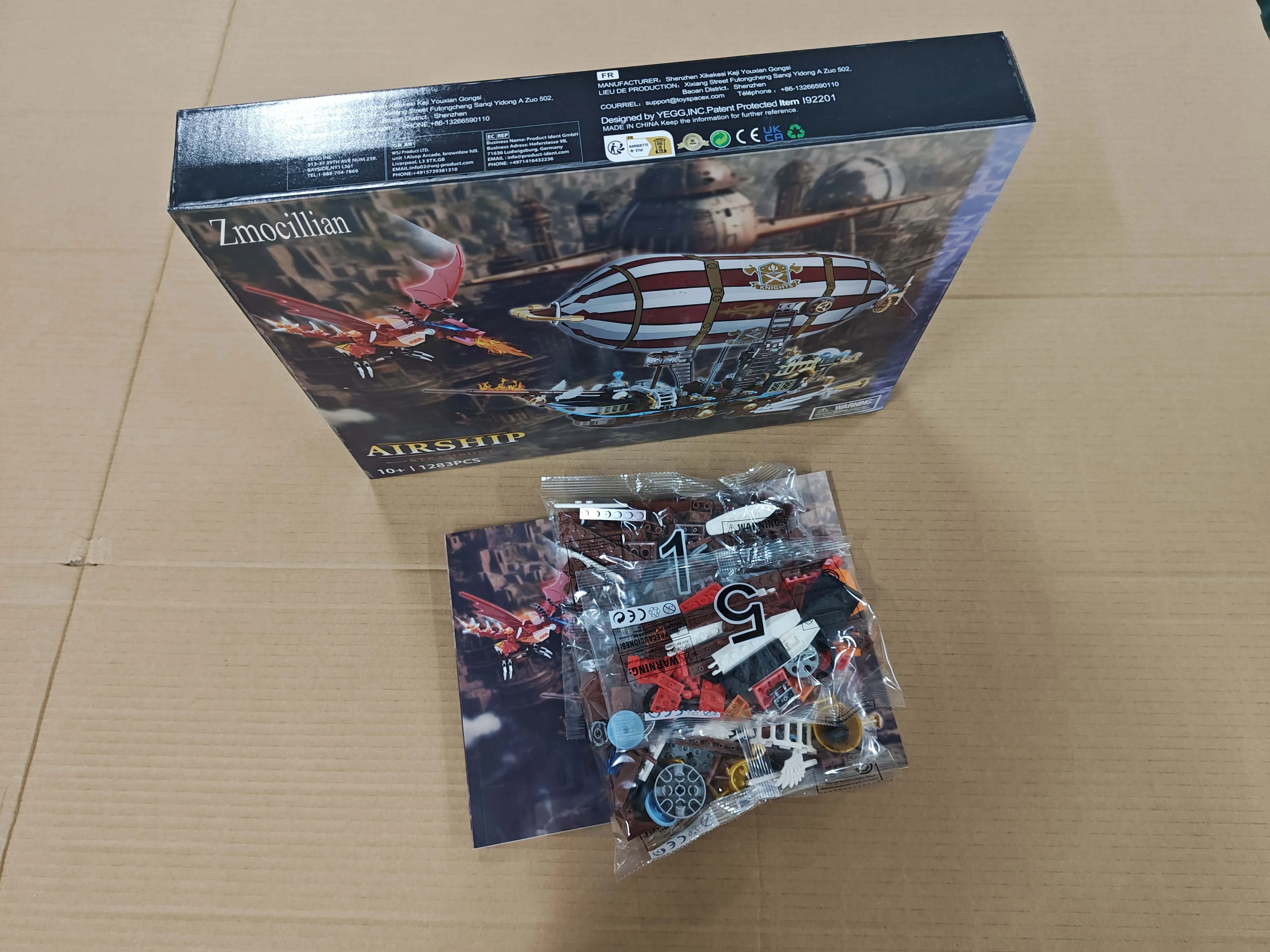 Zmocillian Modular Boat Kit, Airship Building Blocks Sets, Gift Model Ships Kits to Building Blocks for Adults and Teens 1283pcs