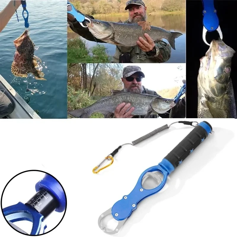 

Портативный рыболовный захват из алюминиевого сплава с весами, крючковый гриппер, рыболовные клещи, ручной захват для рыбы, рыболовные аксессуары