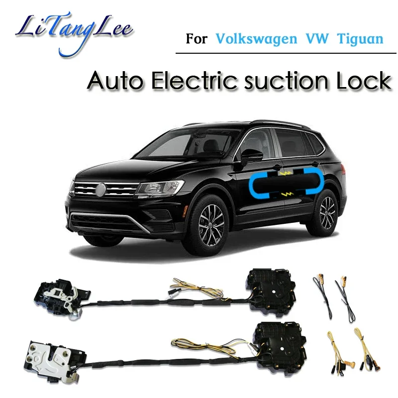 

For Volkswagen VW Tiguan 2015~2019 Car Soft Close Door Latch Pass Lock Actuator Electric Absorption Suction Silence Closer