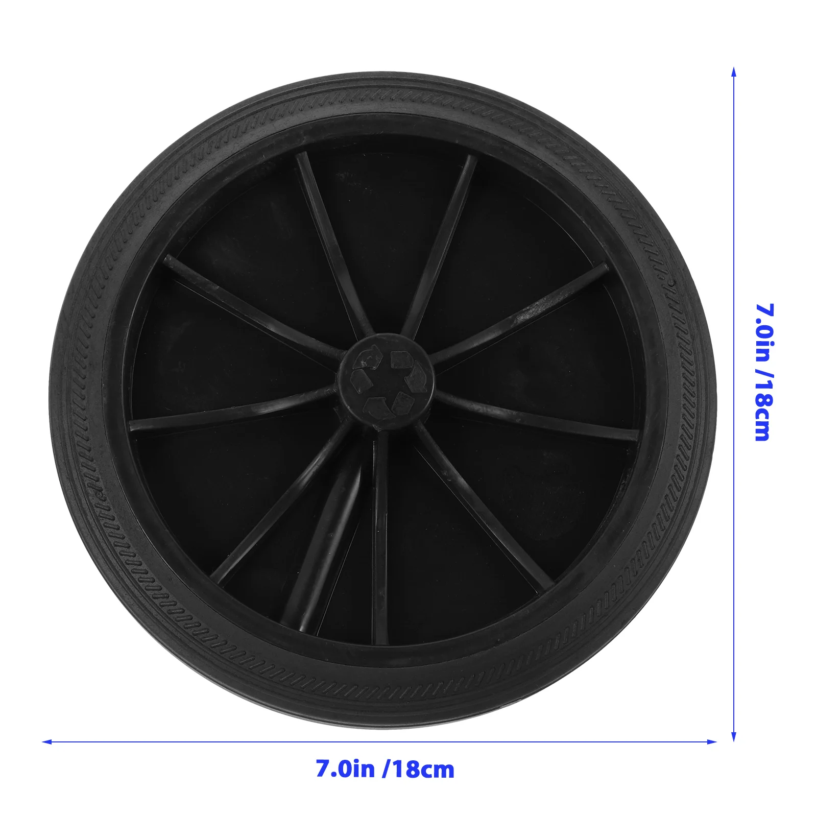 2 Pcs Cart Trash Can Spare Parts Garbage Cans Outdoor Movable Plastic Sanitation Wheels