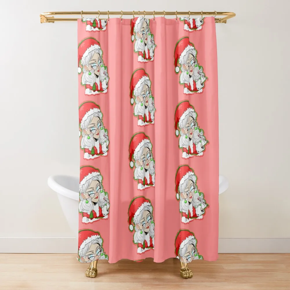 

Foxy Mrs Claus Shower Curtain Shower Bath Bathroom Decor Waterproof Fabric Bathroom Bathroom For Shower Curtain