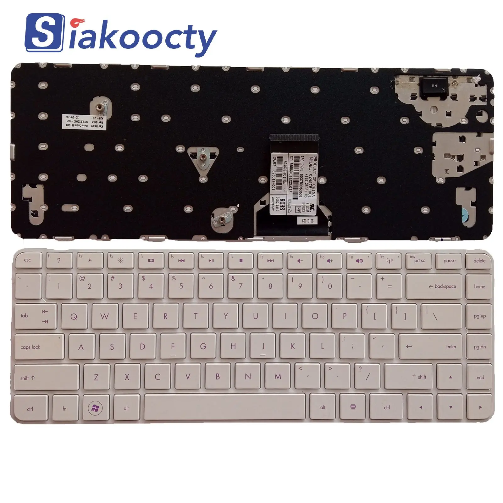 

New US keyboard for HP Pavilion dm4-1000 dm4-1100 dm4-1200 dm4-1300 662109-001 white frame