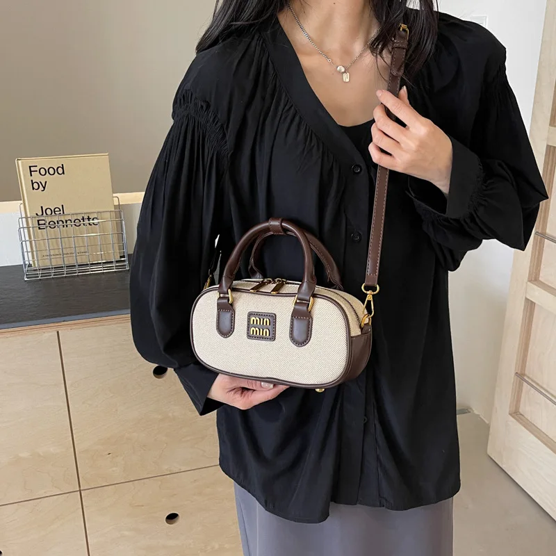 

​ 2025 New Vintage Chain Strap Shoulder Bag for Women, Genuine Leather Multi-way Crossbody Purse, Retro Chic Tote for Work