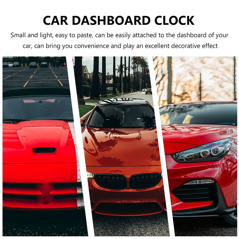 Mini Car Digital Clock Electronic Plastic Vehicle Dashboard Clock Compact Auto Display Clear Time View Car Accessory
