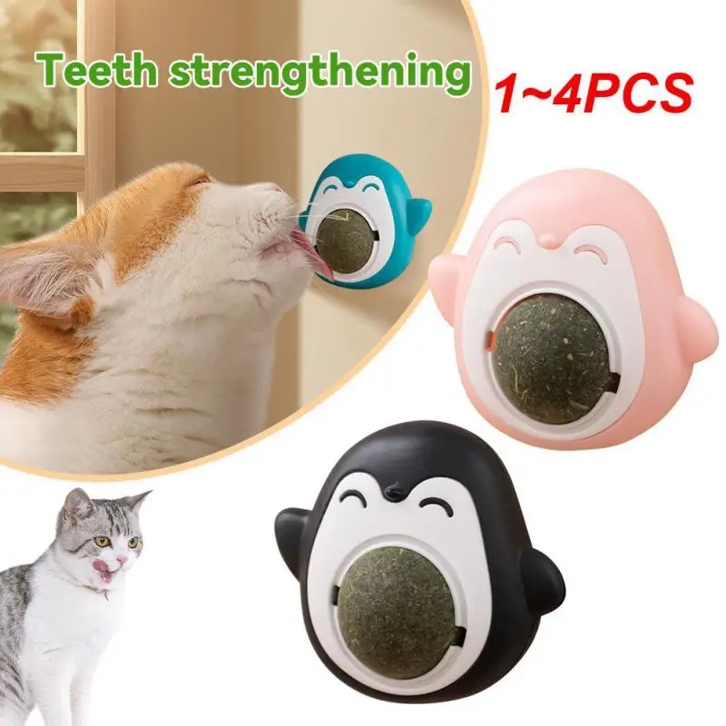 1~4PCS Molar Cat Mint Ball Grinding Teeth Self Hi Creative Pet Supplies Cat Toy Bite Resistant Tooth Grinding Plush Toy