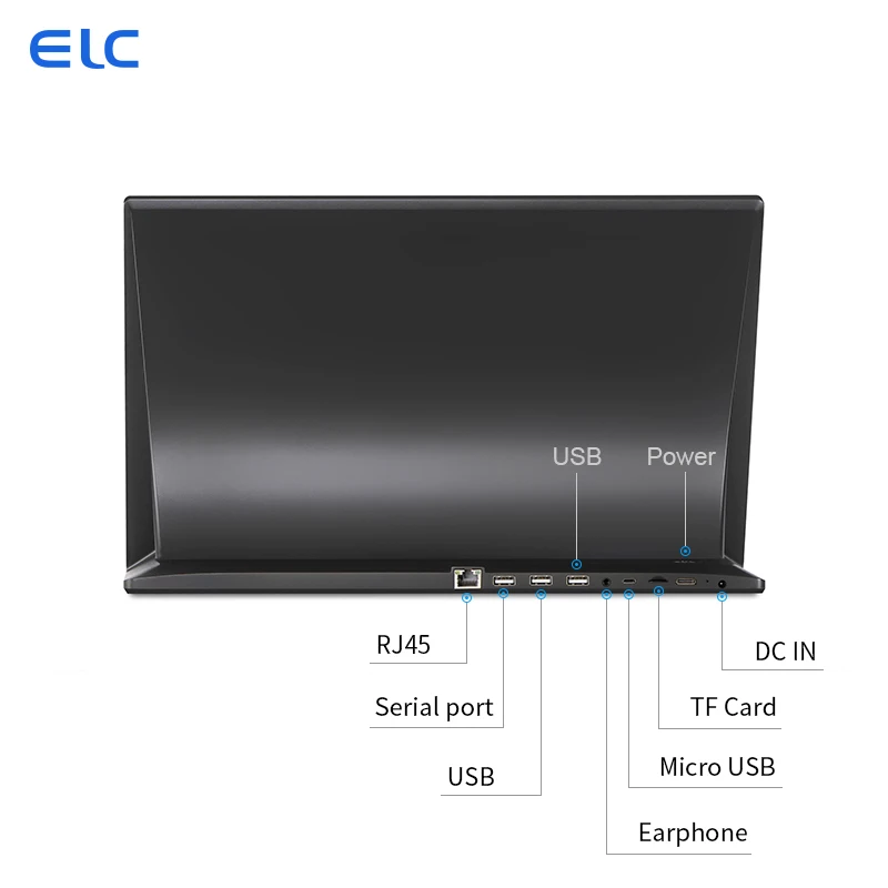 ELC 2024 WL1716T Android 11 Tablet RK3566 L على شكل WiFi POE RJ45 2GB سطح المكتب اللوحي حامل للاستخدام التجاري