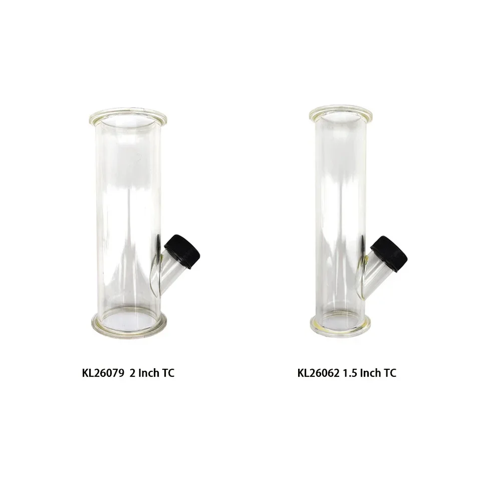 KegLand Fermzilla - 2/1.5 Inch Sight Glass Hop Bong （ with Black Bottle Cap） Beer Craft Brewing