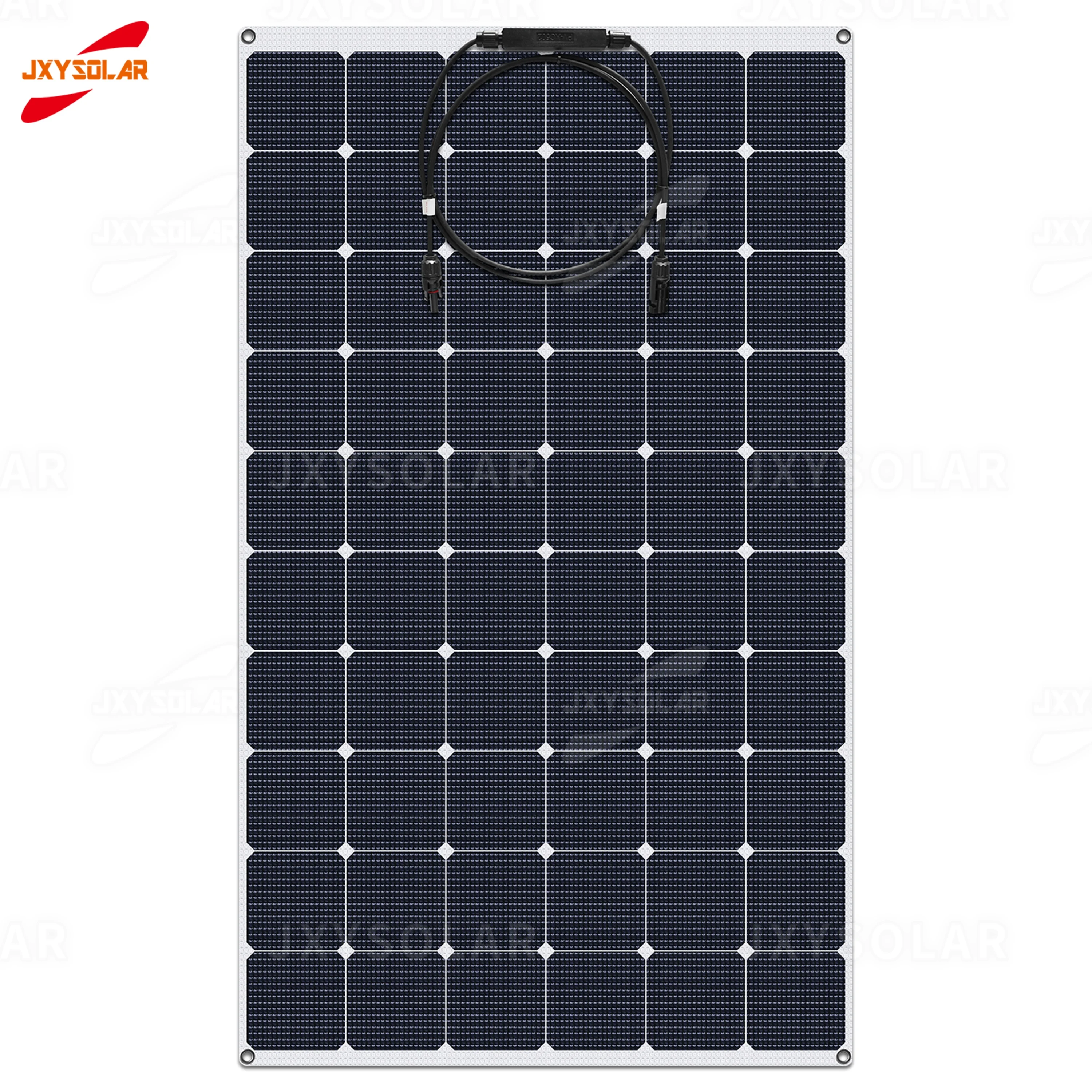 New Style Gridding Surface 200W 34.2V ETFE Sunpower Adhesive Thin Film Marine Flexible Solar Panel For RVs Yachts Boats