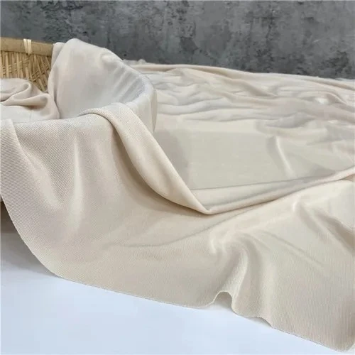Knitted Ice Silk Fabric Four Sides Elastic Smooth Soft Skirt Pants Clothing Wholesale Cloth Apparel for Diy Sewing