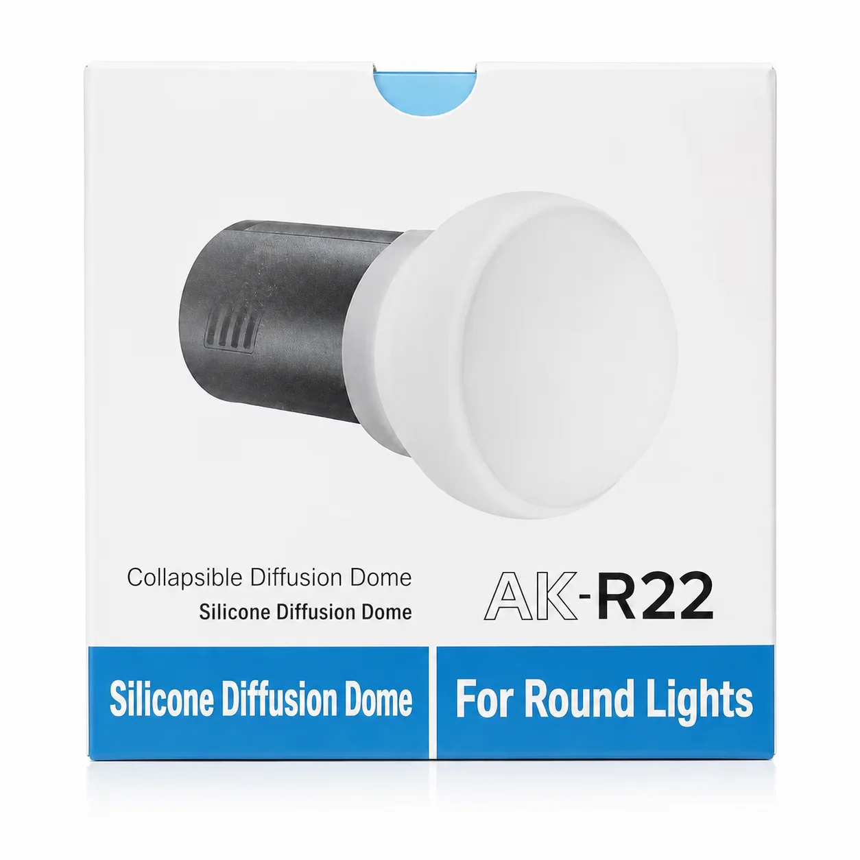 AK-R22 Silicone Diffusion Dome Collapsible Soft Light Diffuser for Godox V1 V1Pro V100 AD100Pro AD200Pro H200R Flash