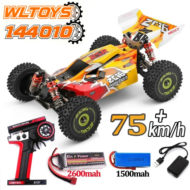 

High-speed Racing Car WLtoys 144016 144001 144010 4WD Remote Control Car 2.4G 35/60/75 Kilometers Per Hour Off-road Drift Car