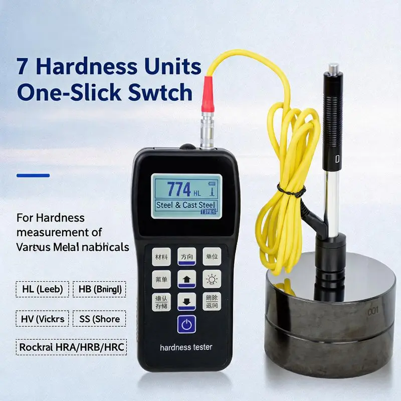 Portable Leeb Hardness Tester Handheld Metal Die Hardness Tester Rockwell Brinell Measurement