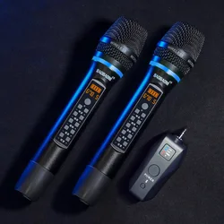 Wireless Microphone Channel 2 UHF Professional Handheld Microphone for Party Karaoke Church Performance Sessions 50 Meters Away