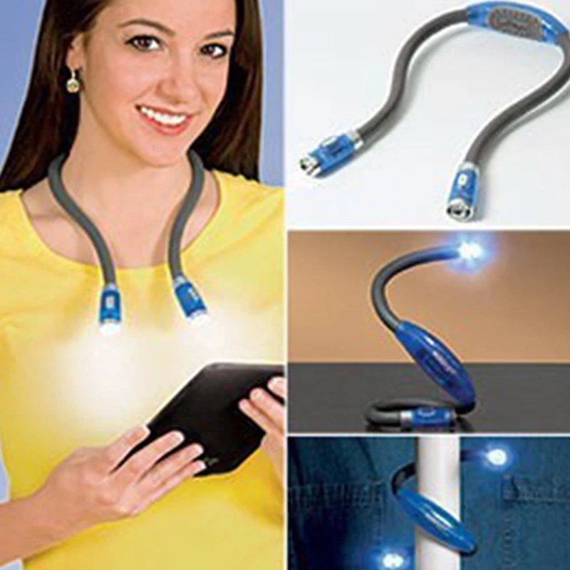 

Flexible Handsfree LED Neck Light Book Reading Lamp Night Flashlight Camping Light Hot Sale Book Lights Lighting Led Usb Light