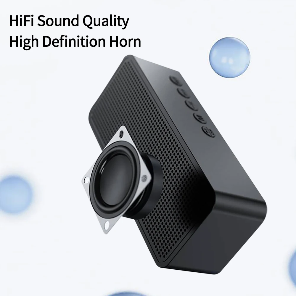 Mini-Spiegel uhr drahtlose Bluetooth-Audio tragbare Multifunktions-Wecker Sound FM Radio Bluetooth-Lautsprecher