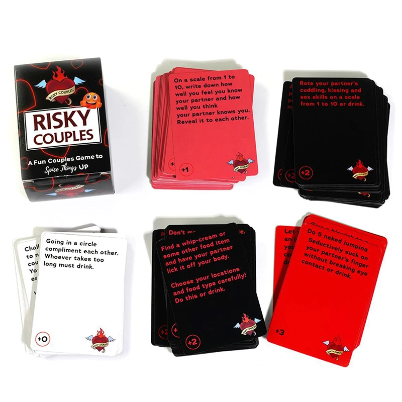 RISKY COUPLES - Super Fun Couples Game For Date Night: 150 Spicy Dares & Questions For Your Partner.