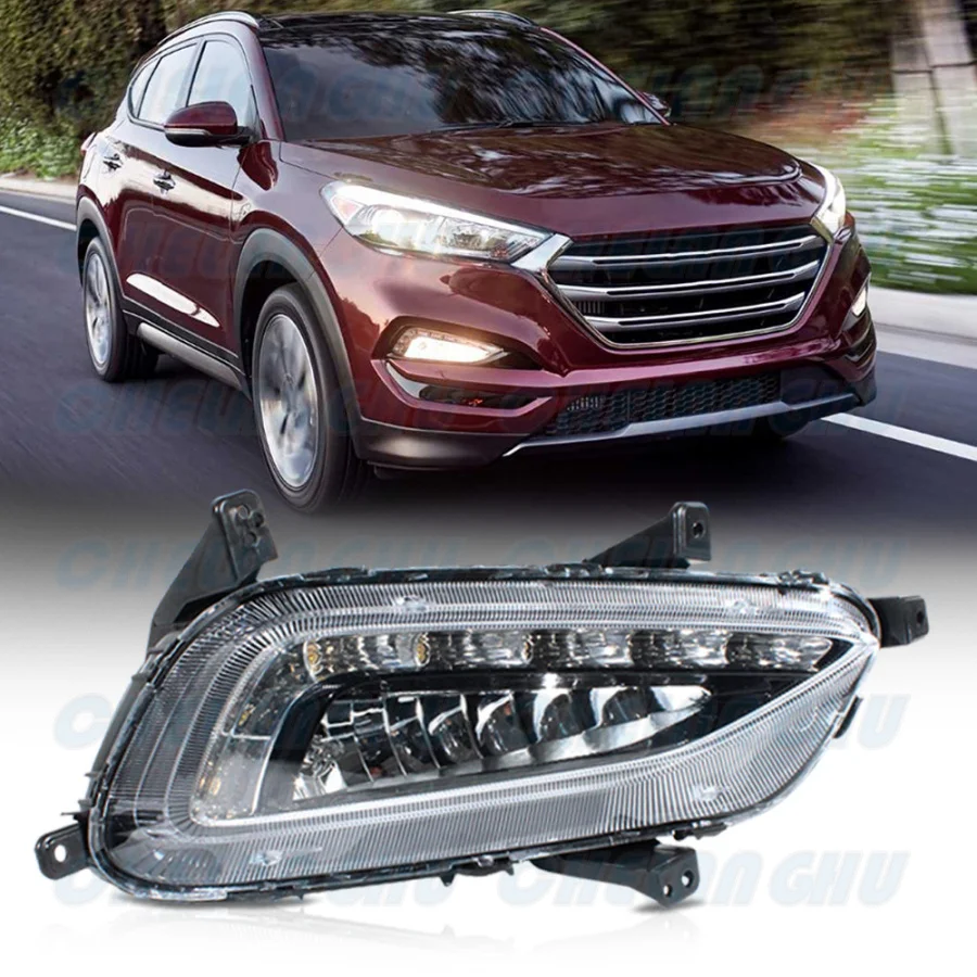 

For Hyundai Tucson 2015 2016 2017 2018 car accessories Right Side Front Bumper LED DRL Fog Light Lamp 92202-F8100