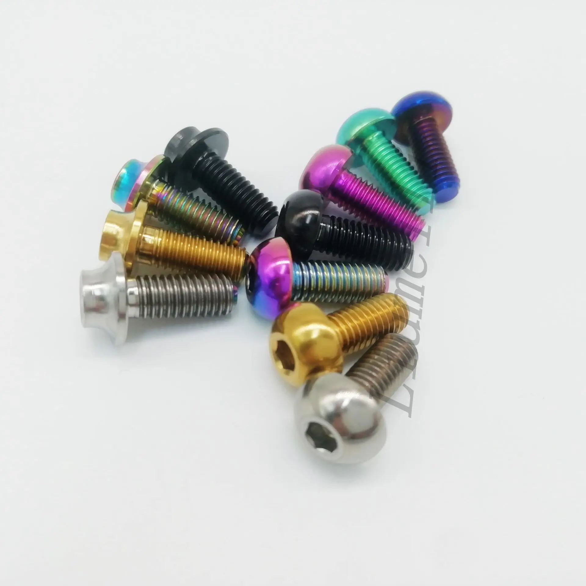 Liumeili M5x12mm Ti Bicycle Water Bottle Cage Bolt Titanium Bike Bottle Holder Screw Cycling Accessories 2pcs/ a pair
