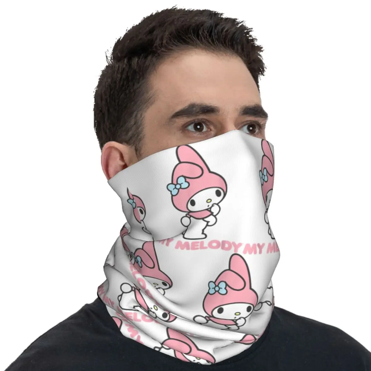 شعار Melody Backside Bandana Cool Balaclava ، حماية من أشعة الشمس للصيد في الخريف ، قناع دراجة ، قناع دراجة تكتيكي ناعم