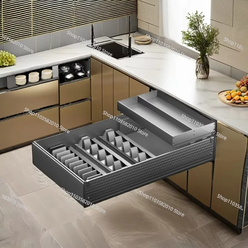 Smart Modular Drawer Stylish Integrated Tableware Storage with Inner Tray Smart Stylish Basket Drawer