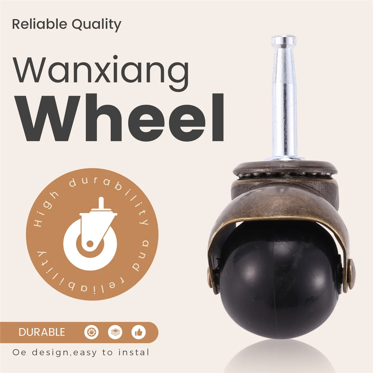 The New 1.5Inch Ball Casters Wheels for Furniture Casters Set of 4 with 8 x 38mm Mounting Stem Sleeve Socket Insert Replacement