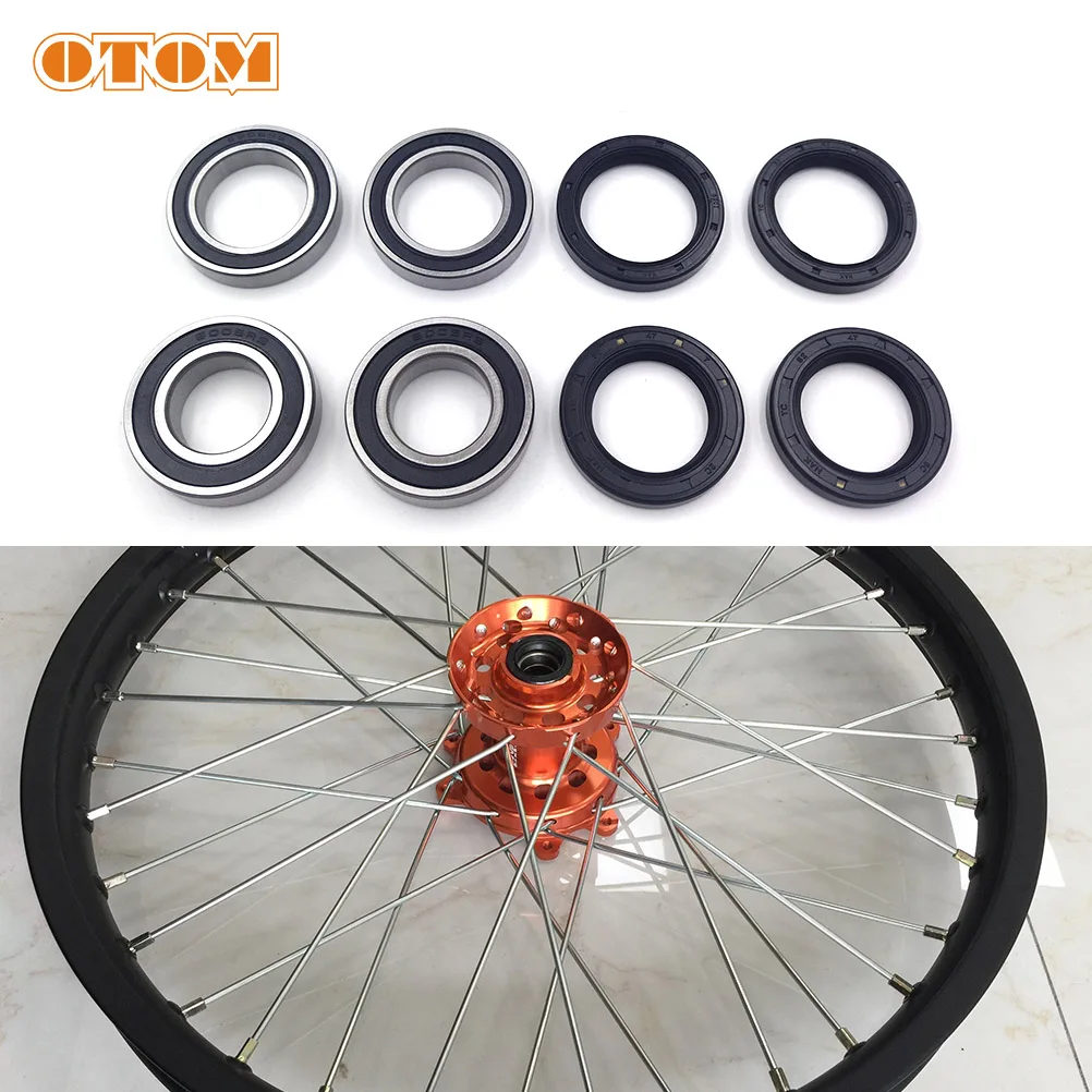 OTOM Motorcycle Front Rear Wheel Hub Oil Seal Bearing Set For KTM EXC SX XCF MXC SMR Husaberg Husqvarna TE FC FE 125 250 350 530