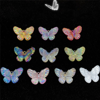 15pcs 30mm Acrylic Mini Butterfly Charms Beads For Jewelry Making DIY Necklace Pendant Jewelry Accessories